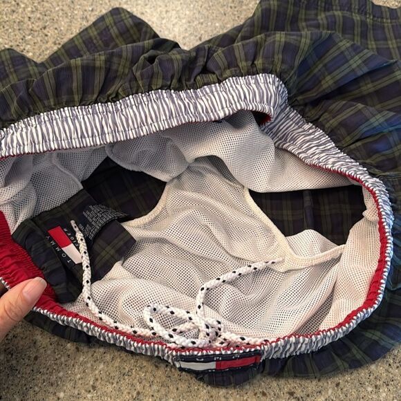 TOMMY HILFIGER Vintage Tommy Trunks Plaid Swim Trunks - Picture 7 of 11